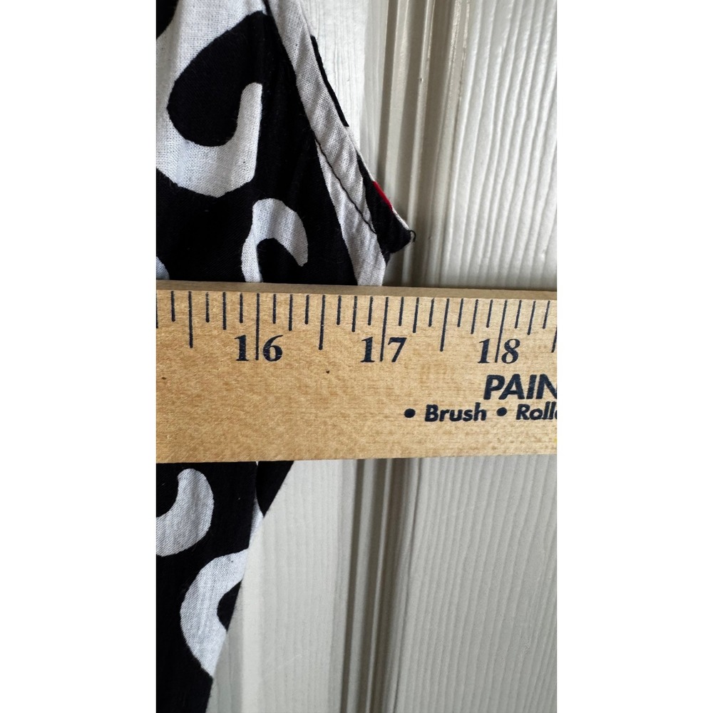 Sabby Anand Maxi Dress Sz L Cotton Geometric Tribal Print Open Back Boho Resort - Picture 11 of 11